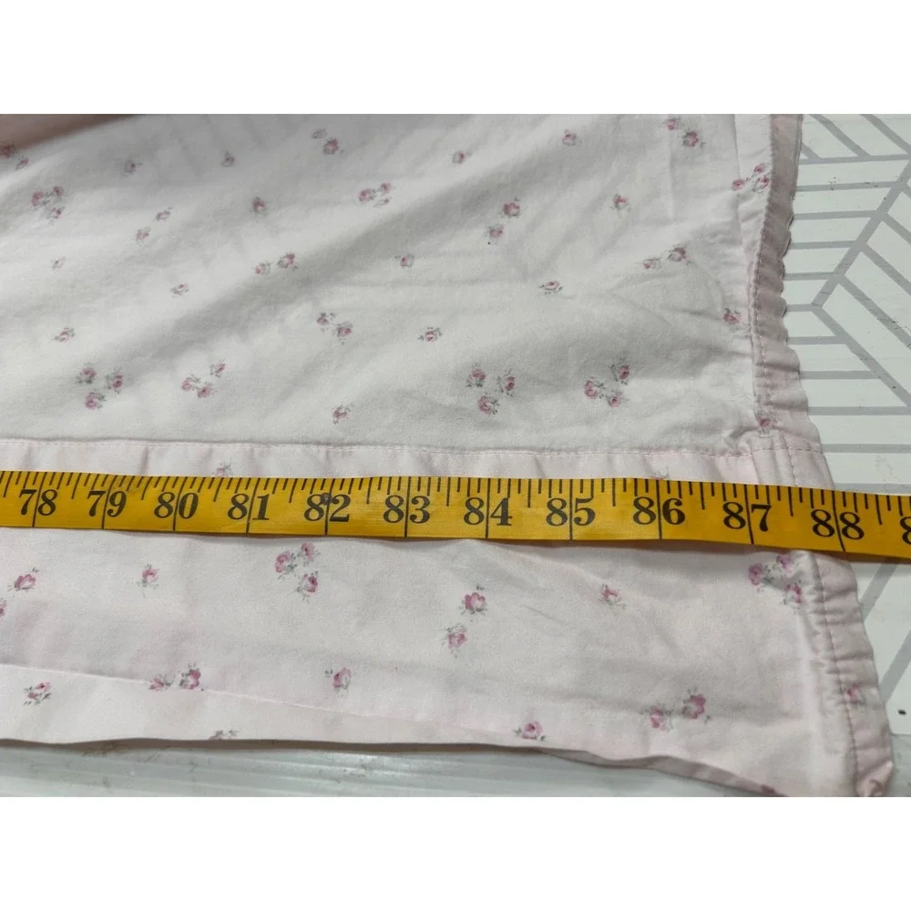 Simply Shabby Chic Pink Ditsy Rose Floral Queen Flat Sheet 102